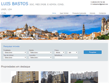 Tablet Screenshot of luisbastos-imobiliaria.com